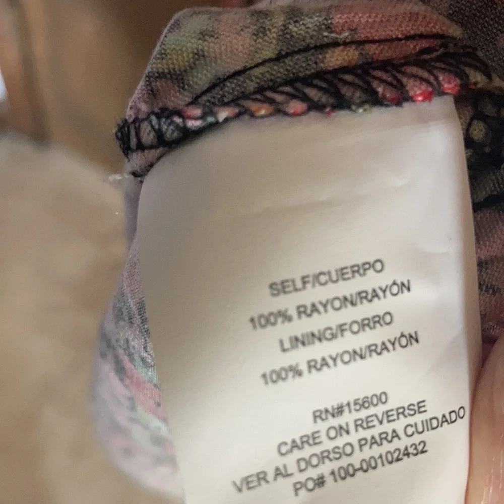 Rewind long floral print dress w criss cross in back boho XXL jrs - Picture 17 of 17